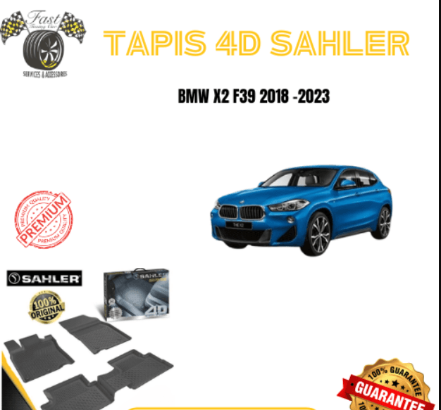 Tapis sur mesure 4D Premium BMW X2 F39 2018-2023