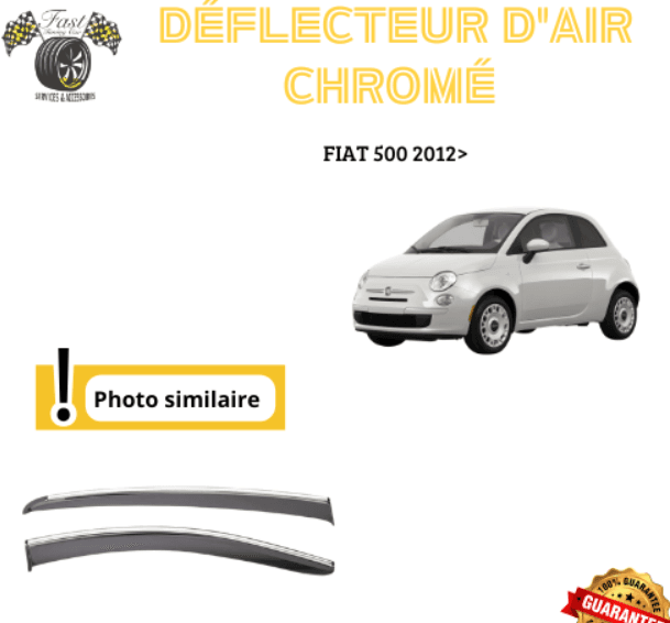 Déflecteur D’air Noir et Chromé Fiat 500 2012