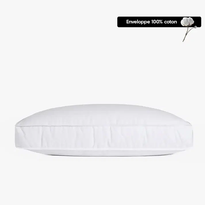 Oreiller Moelleux Premium - Enveloppe 100% Coton