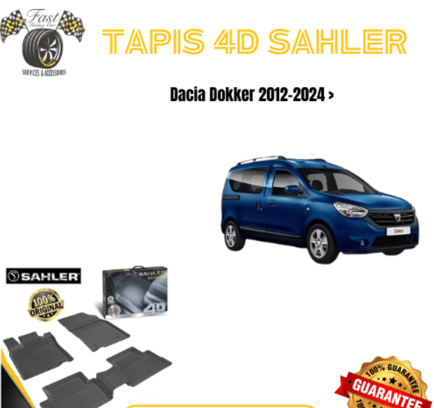 Tapis sur Mesure 4D Dacia Dokker 2012-2024