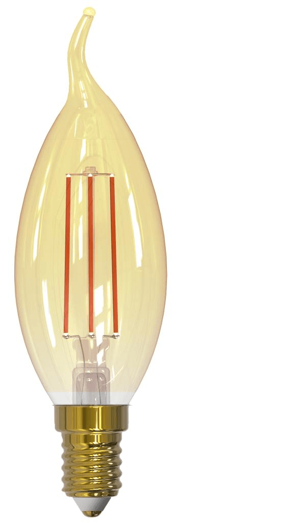 Pack de 10 Ampoule LED C35L 4-40w E14-F-LIC 320LM Amber 2200K