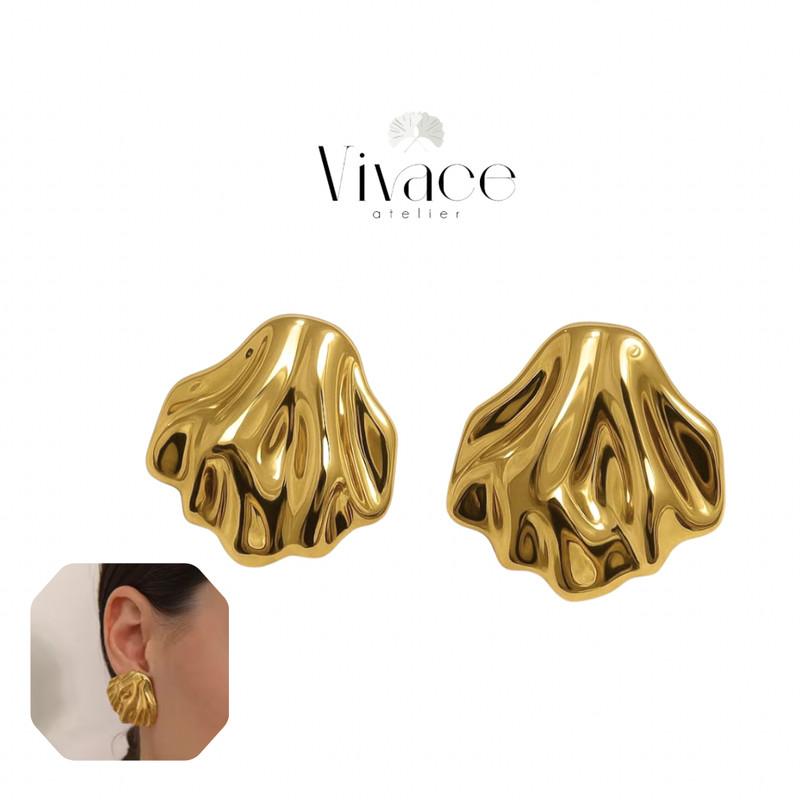 Boucles d’oreilles Vivace Vague Dorée