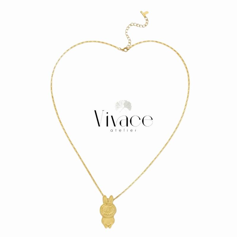 Collier Vivace Labubu Doré