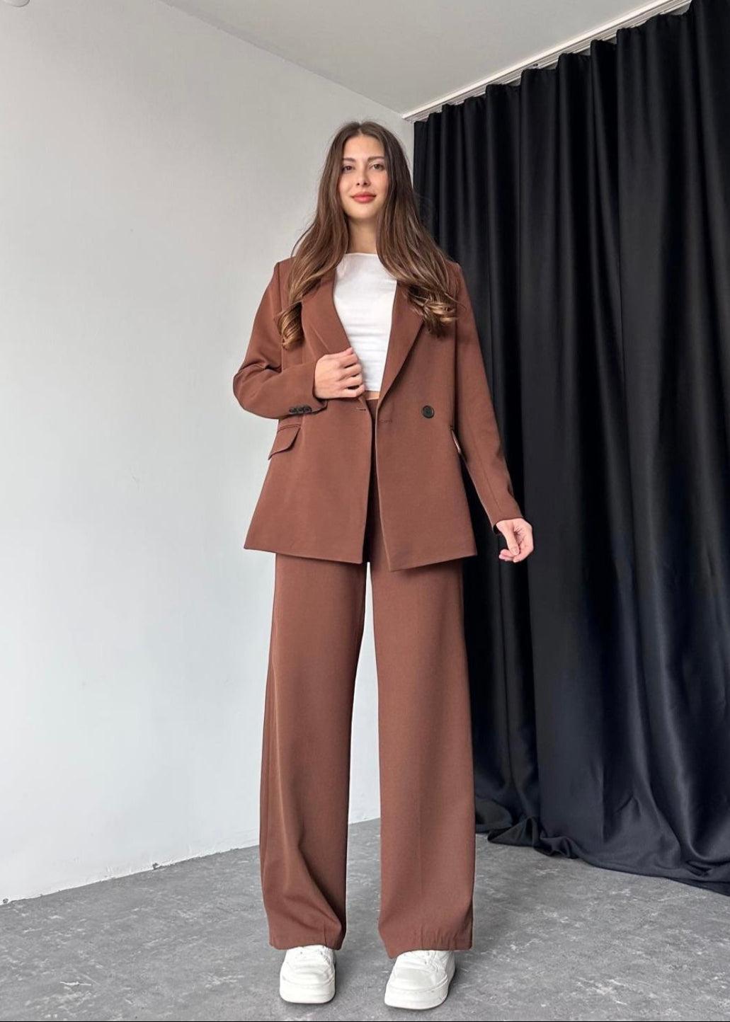 Ensemble Tailleur Marron