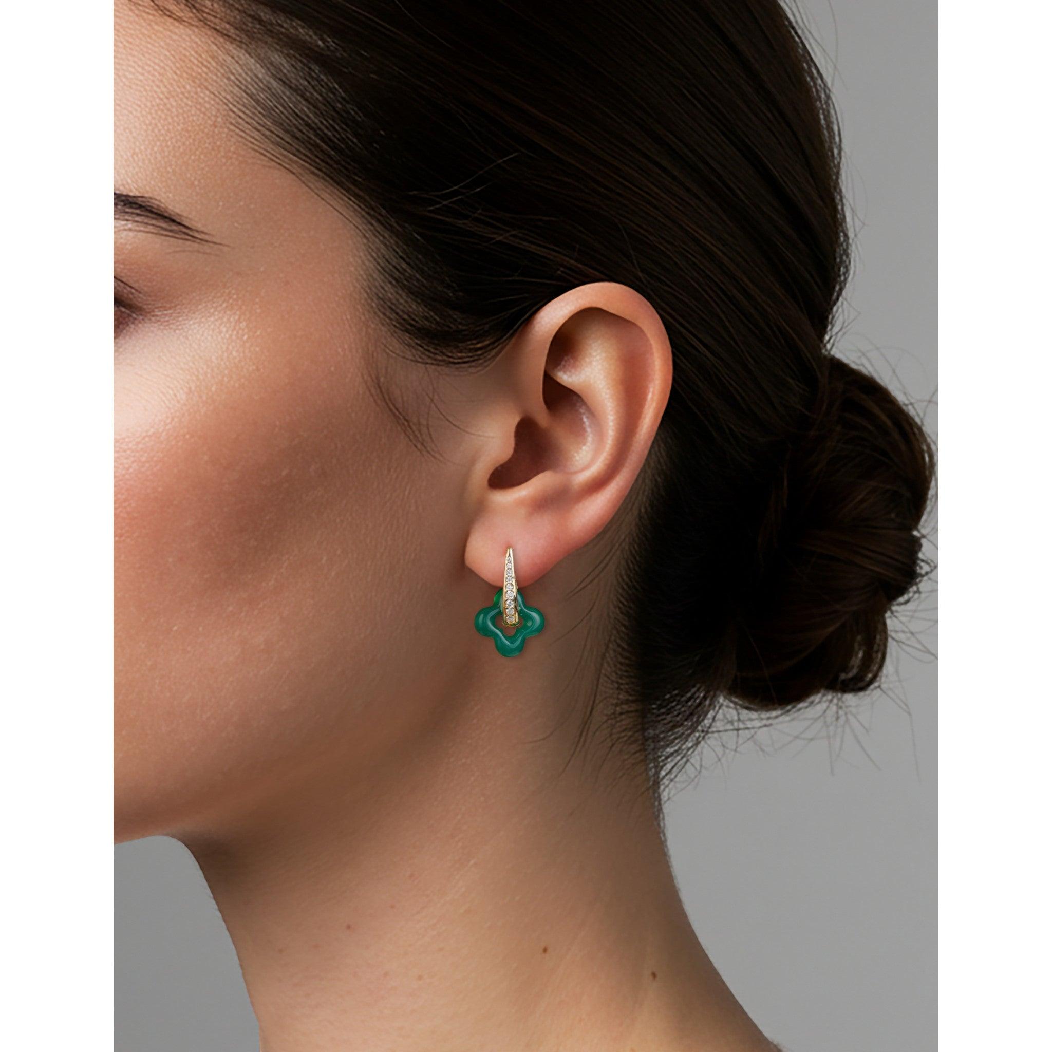 Boucles D'oreilles Golden Clover