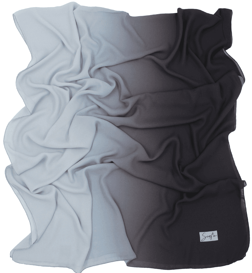 Châle YAOMY Dégradé - G43 Anthracite to Ciel