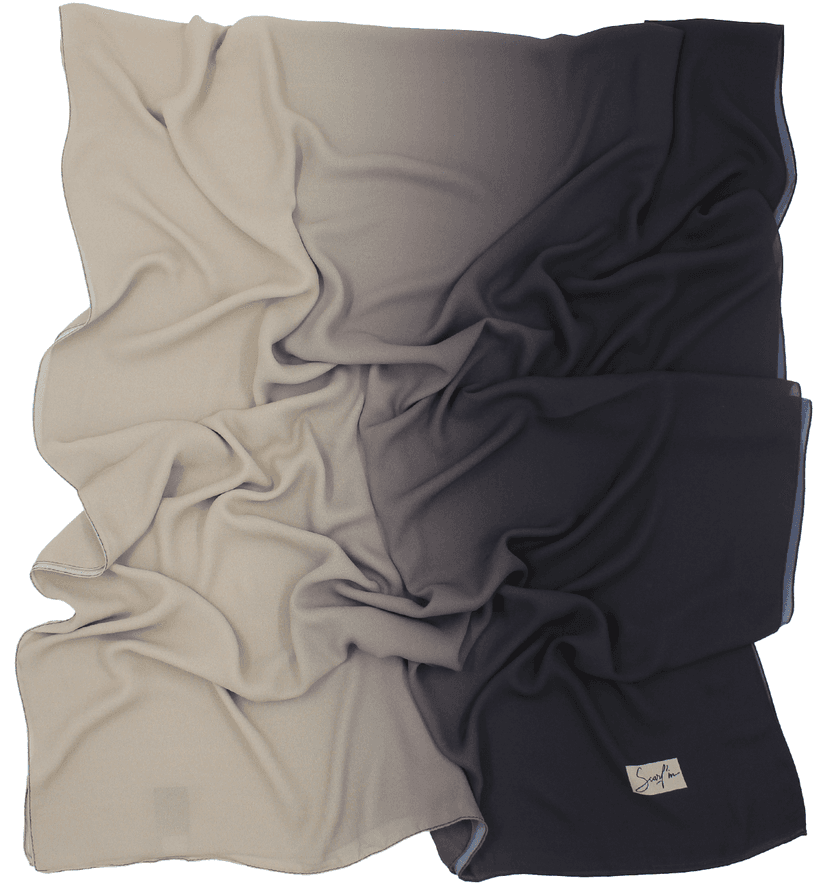 Châle YAOMY Dégradé - G33 Aubergine to Beige