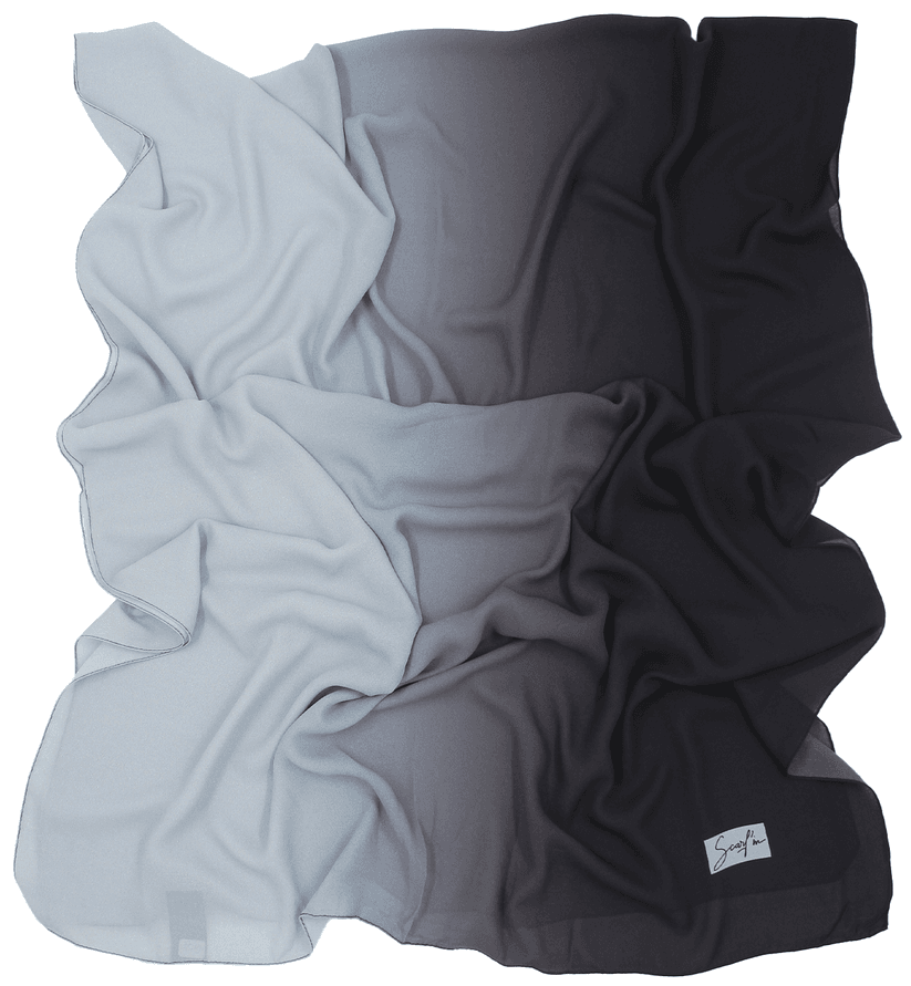 Châle YAOMY Dégradé - G44 Noir to Ciel