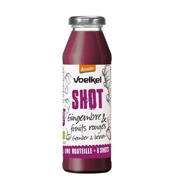 Shot Gingembre Fruits Rouges 280ml Shot Bio Gingembre Antioxydants Immunité Vitalité