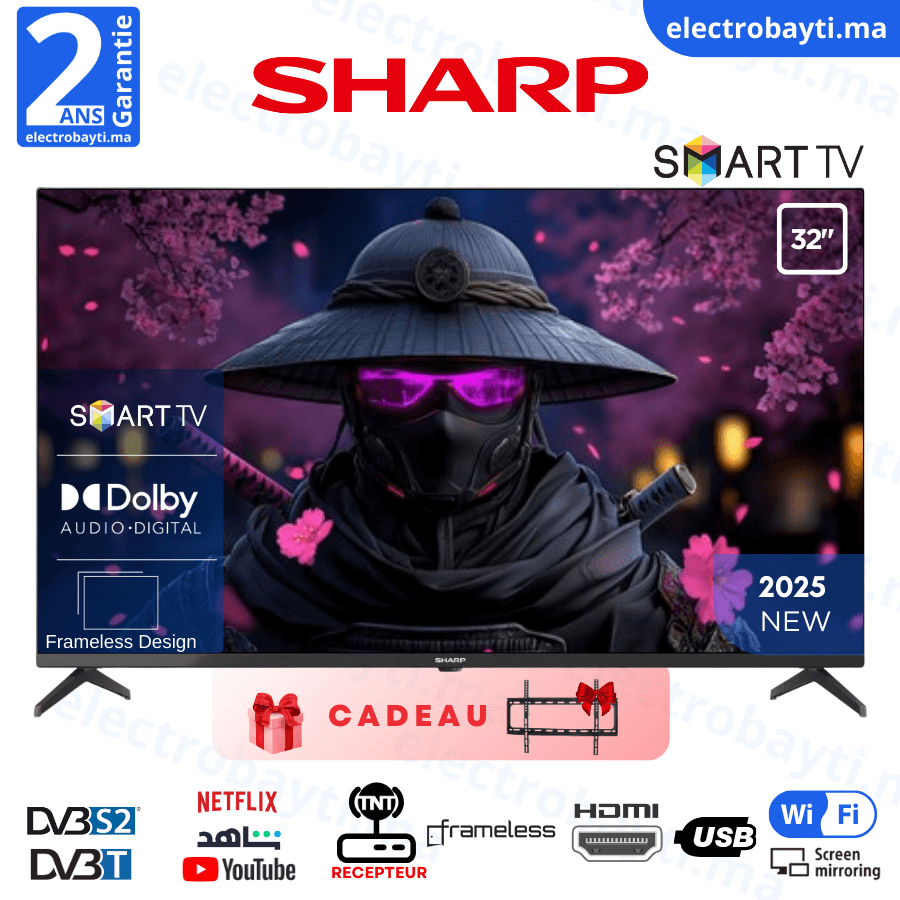 32 SMART TV –  HEVC Advance , Dolby Audio, HDMI, Ci+ - 32GLEDSHP