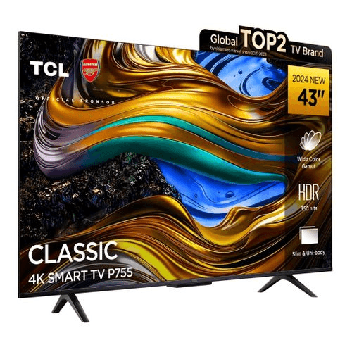 43 Google TV – 4K, UHD, HDR10, Dolby Audio, HDMI, 120mHZ - P755 4K