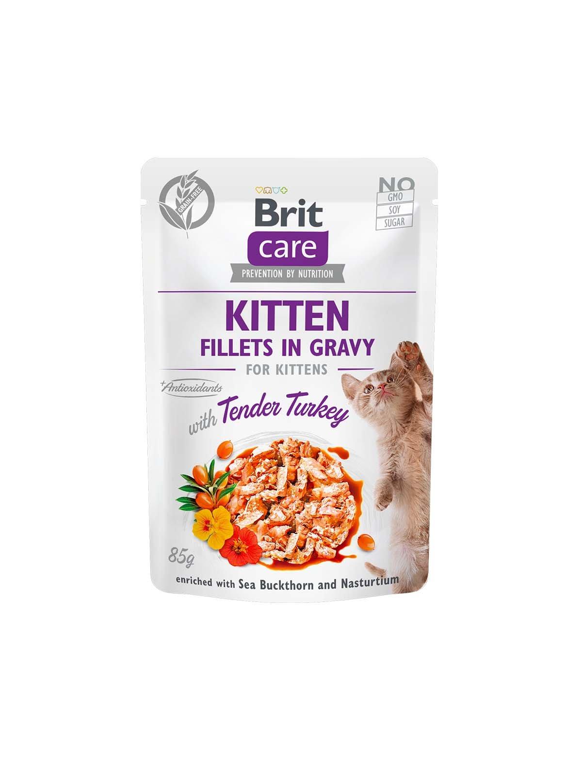 Brit Care – Filets de Dinde en Sauce pour Chaton sans céréales 85 g.