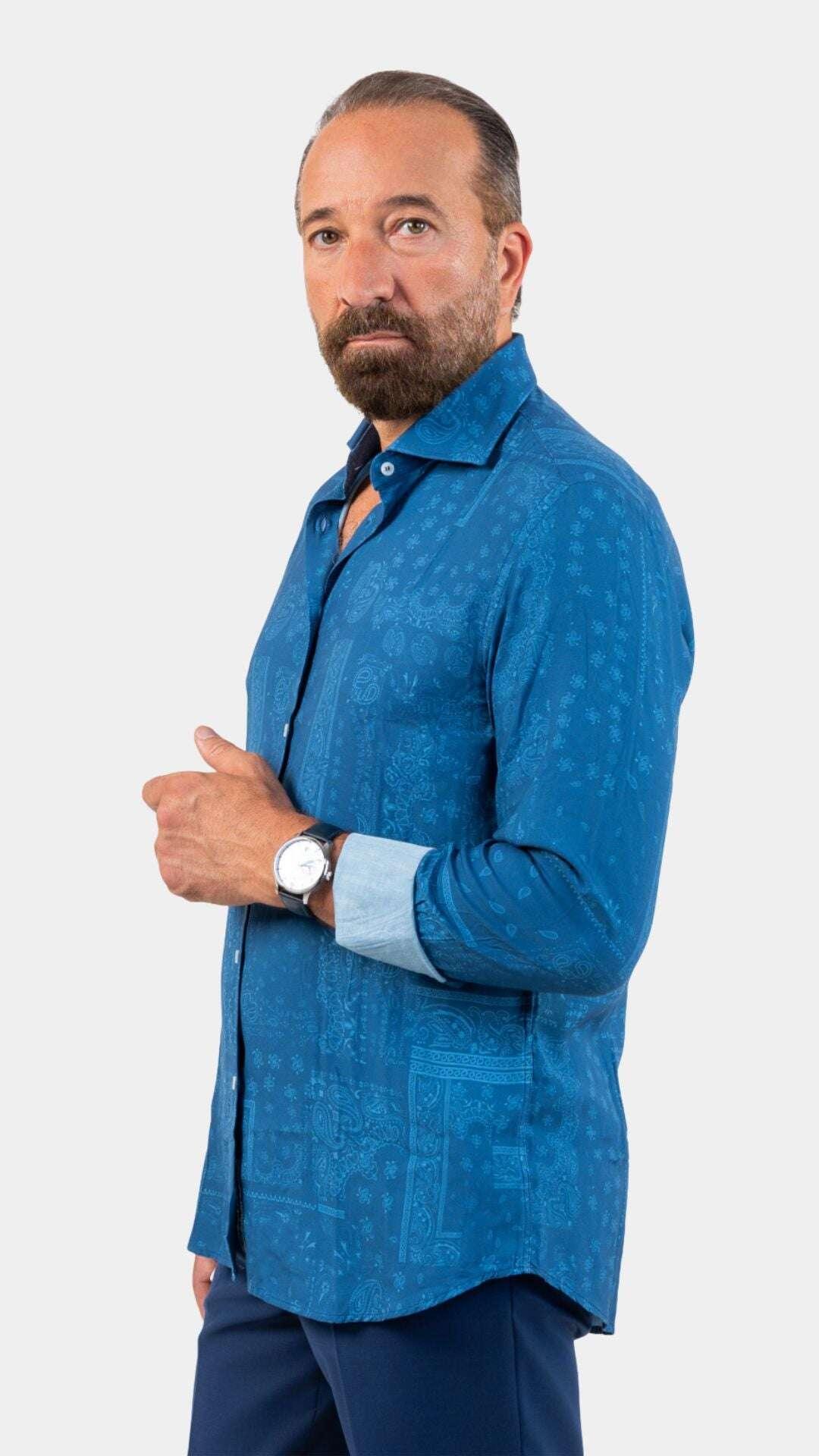 Blue Fower Shirt