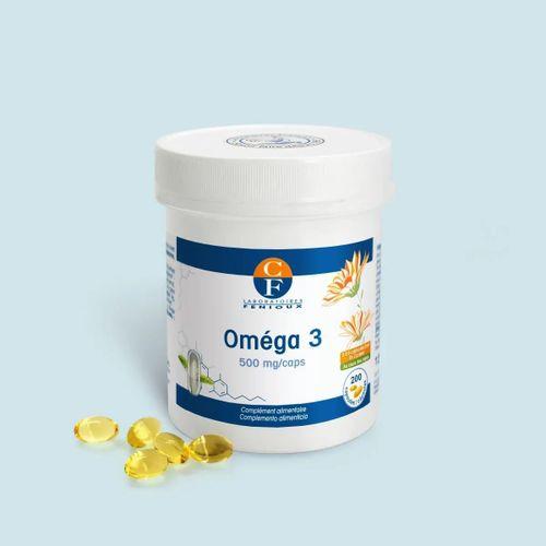 Omega 3 Fonctions Cardiaque et Visuelle Normales 500mg - 200 Capsules