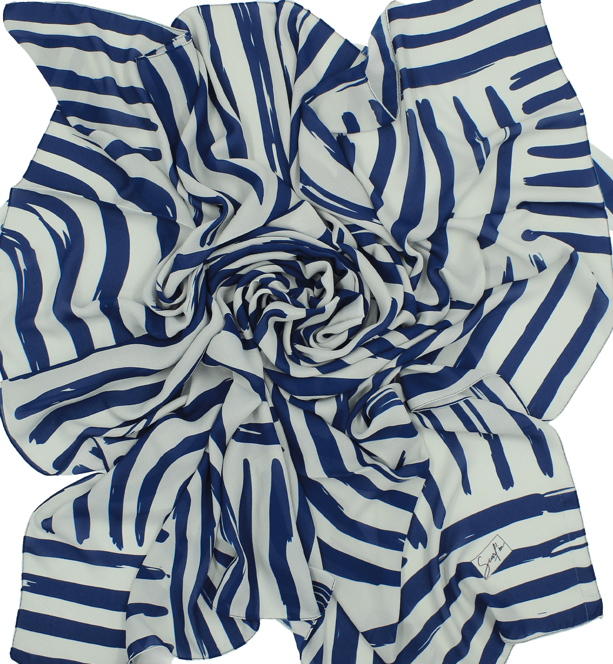FOULARD YAOMY® ARKY - Bleu et beige