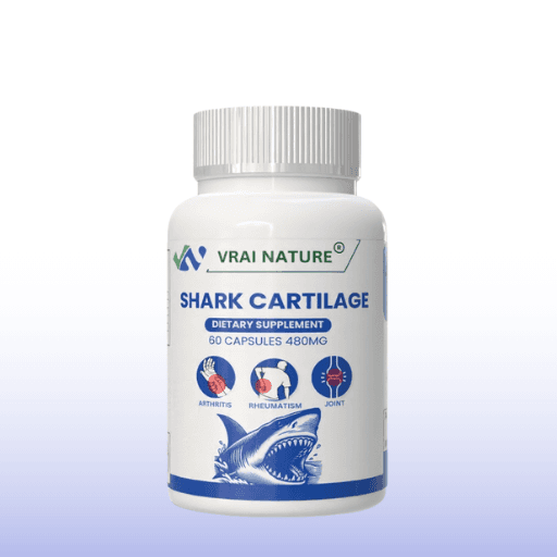 SHARK CARTILAGE – Santé des Articulations & Mobilité | 60 Gélules, 480 mg | Produit par VRAI NATURE, Certifié par l’ONSSA