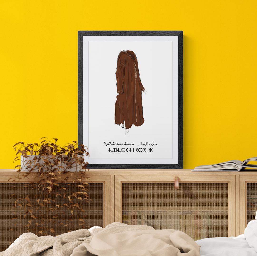 Affiche djellaba homme.