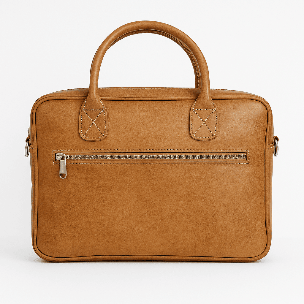 Sac à bandoulière en cuir Tan - Handmade Minimalist Shoulder Satchel