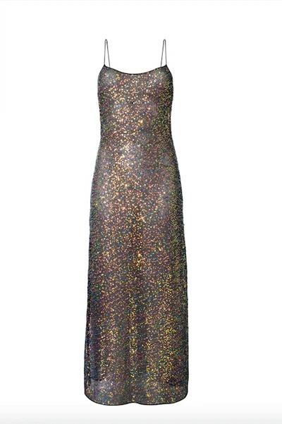 ROBE LONGUE  À SEQUINS 