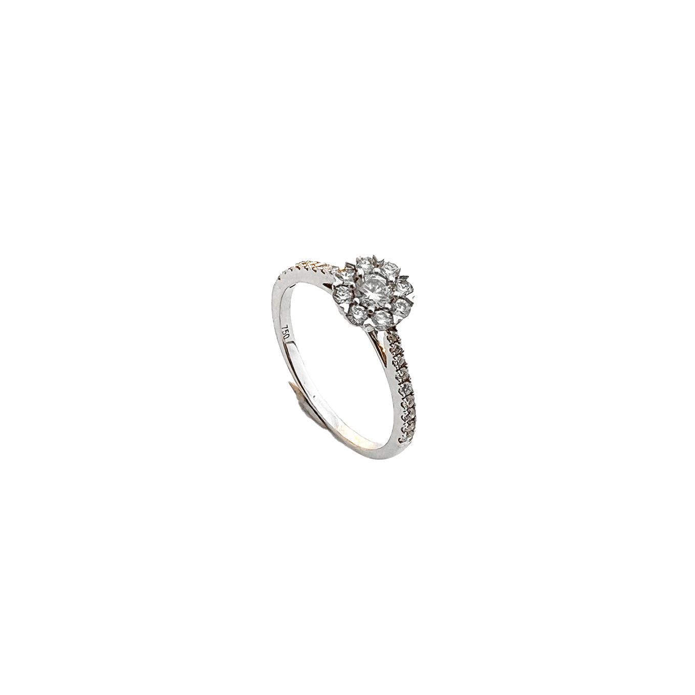 Bague Halo en Or et Diamant