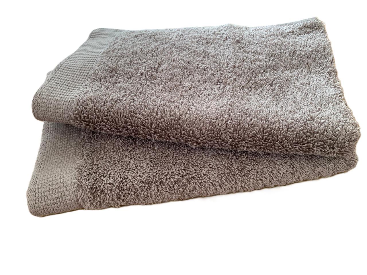 Lot de 2 serviettes invité -Taupe