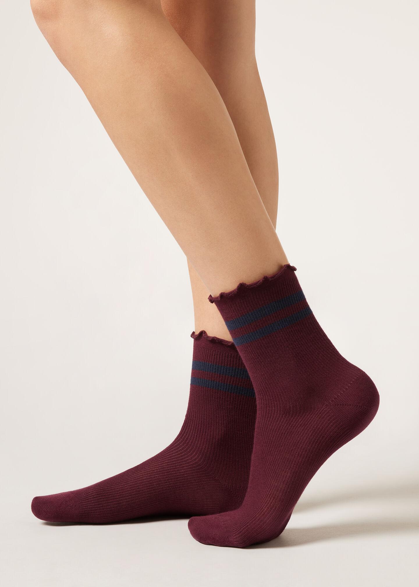 Chaussettes à motif de bandes