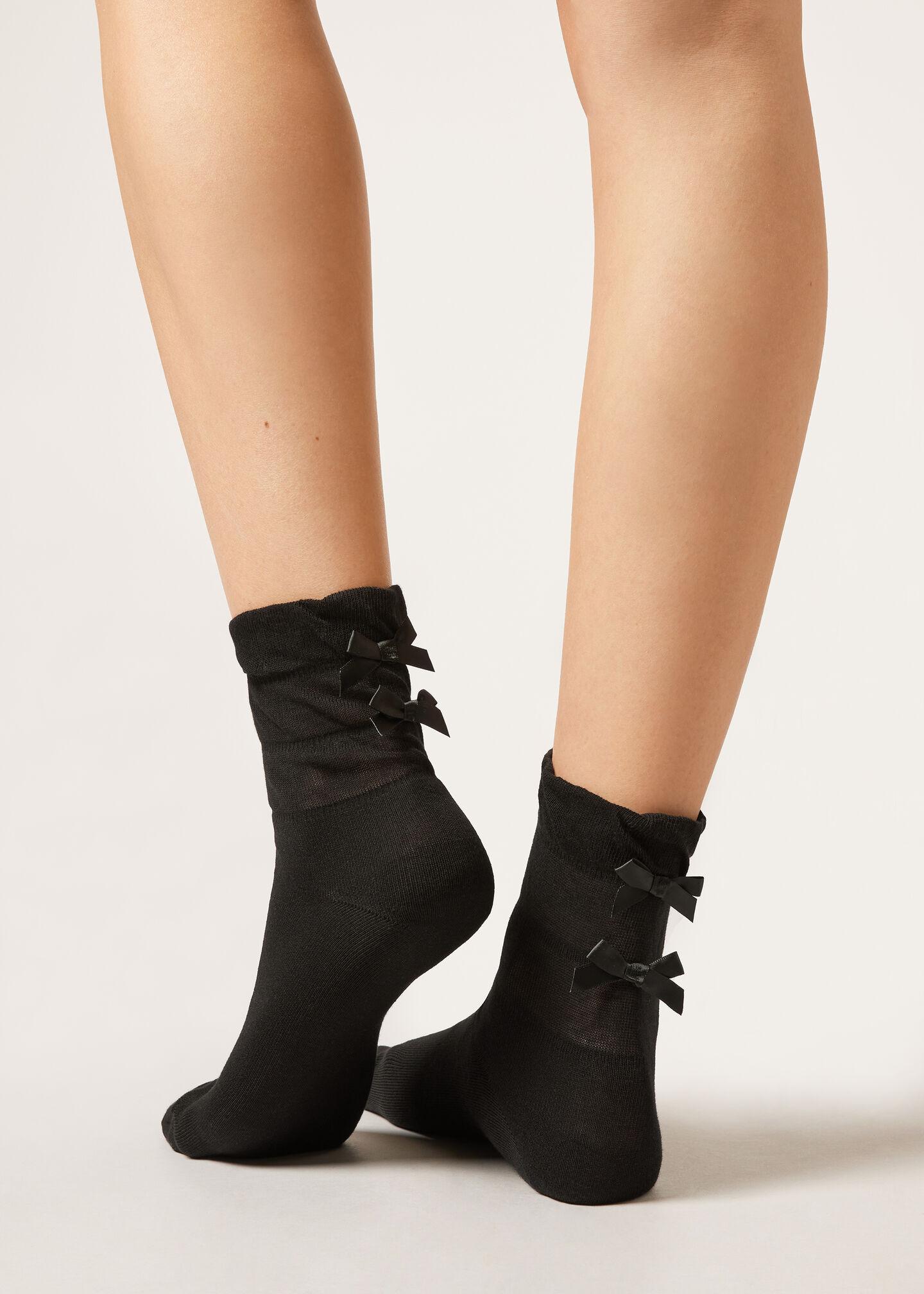 Chaussettes Froncées à Nœuds