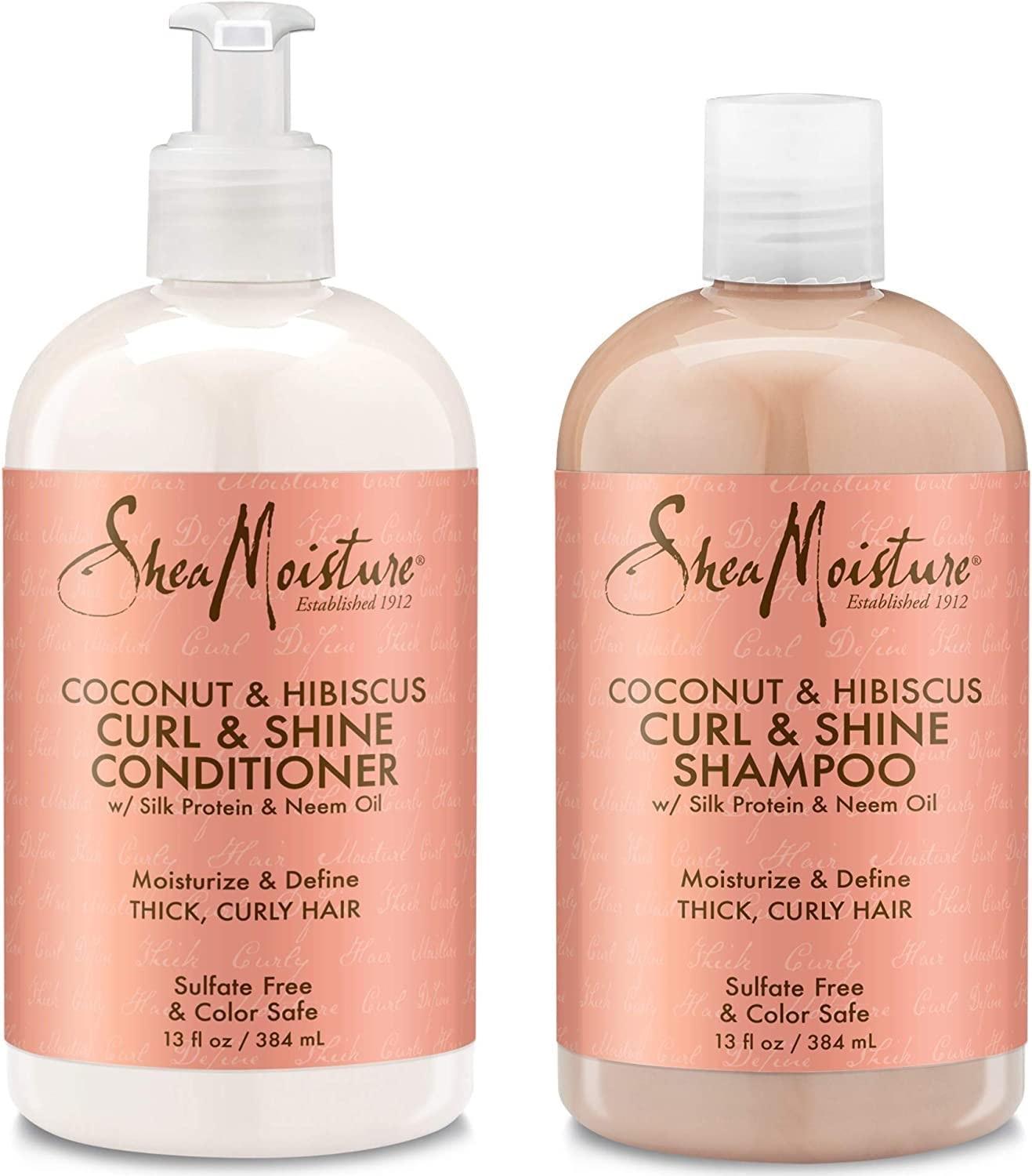 Set Curl, Noix de coco et Hibiscus, Shampoing & Conditionner