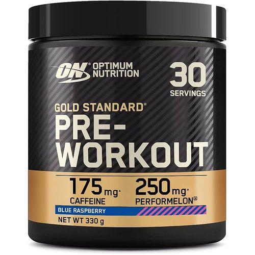 Gold Standard Pre-Workout - Énergie Maximale, Goût Blue Raspberry Irrésistible - 330 g