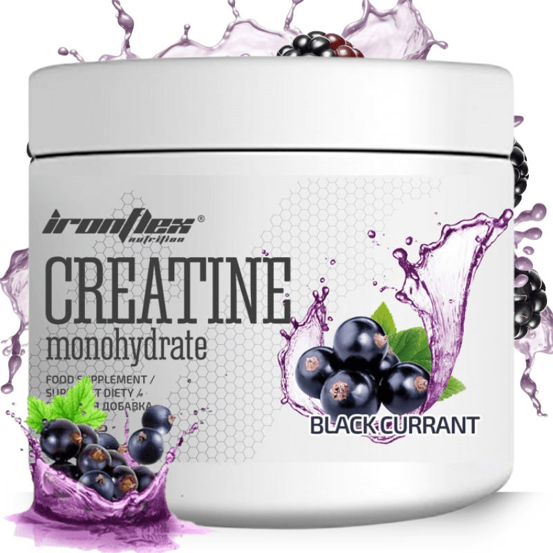 Creatine Monohydrate 300 g Black Currant - 4560 mg de Créatine + Taurine et Vitamine B6