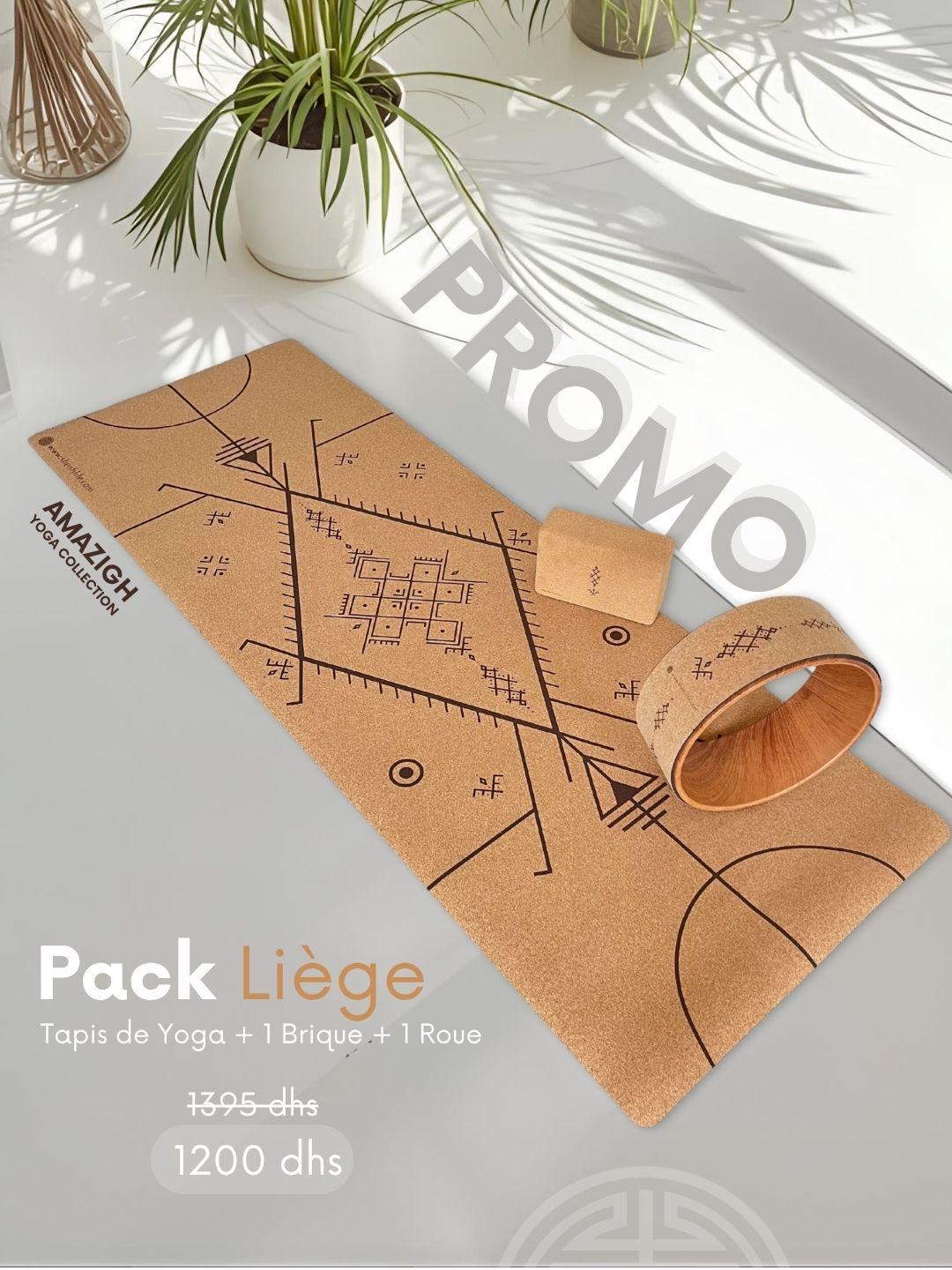 Pack de Yoga : Tapis + Roue + Brique