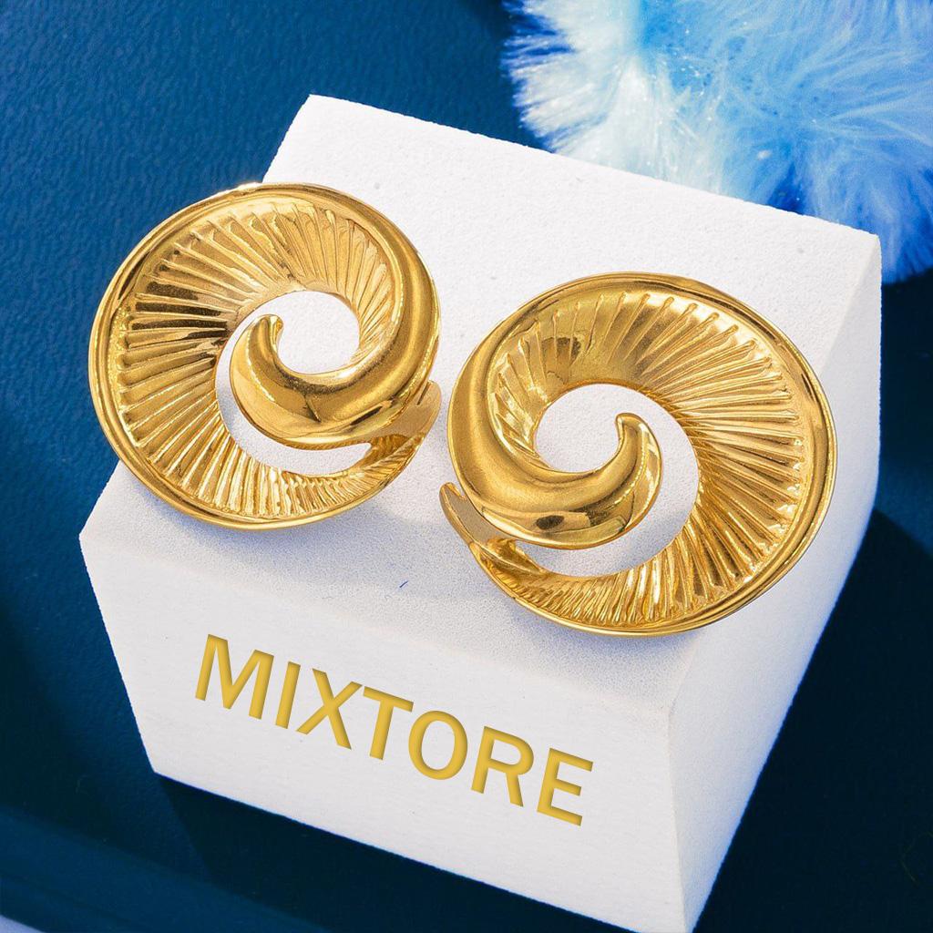 Boucles d’oreilles spirales dorées