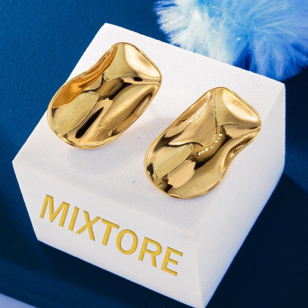 Boucles d'oreilles organique et brillante