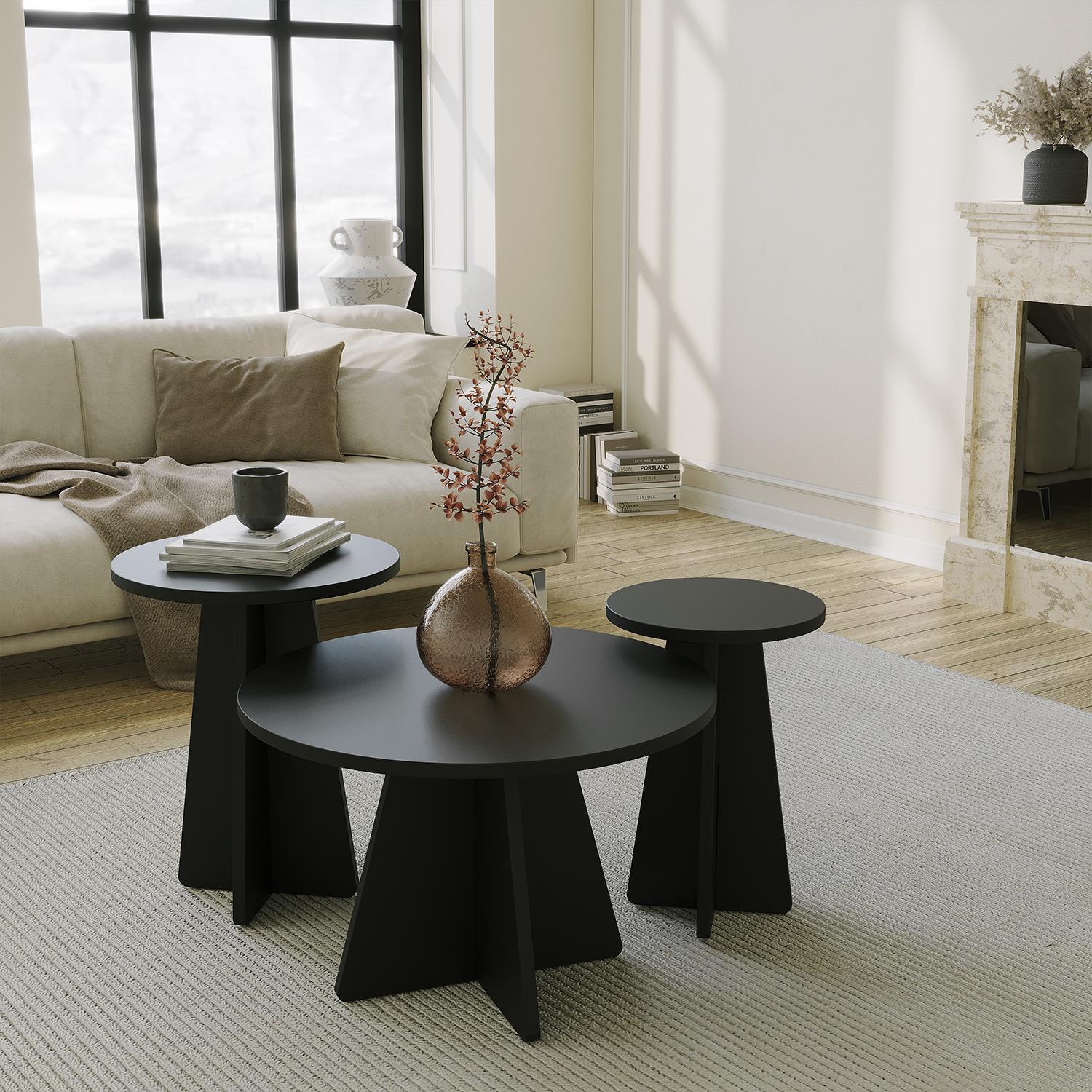 Ensemble de Tables d’Appoint et Table basse