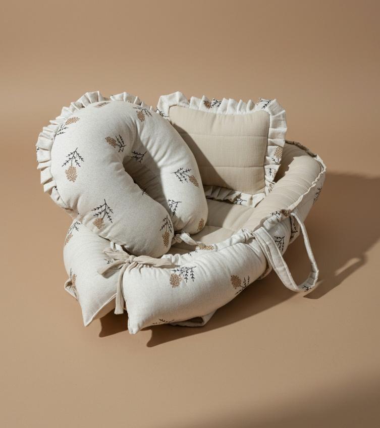 Set couffin + oreiller + coussin d'allaitement