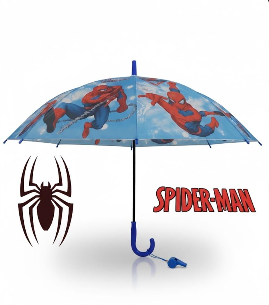 Parapluie enfants Spiderman avec sifflet protection fun et design de super heros