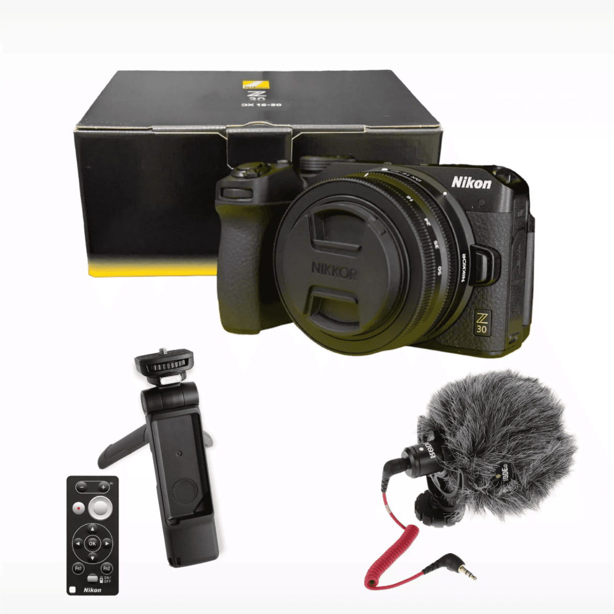 Nikon Z30 + 16-50mm + Micro Rode original + télécommande à distance + Trepied Small Ring