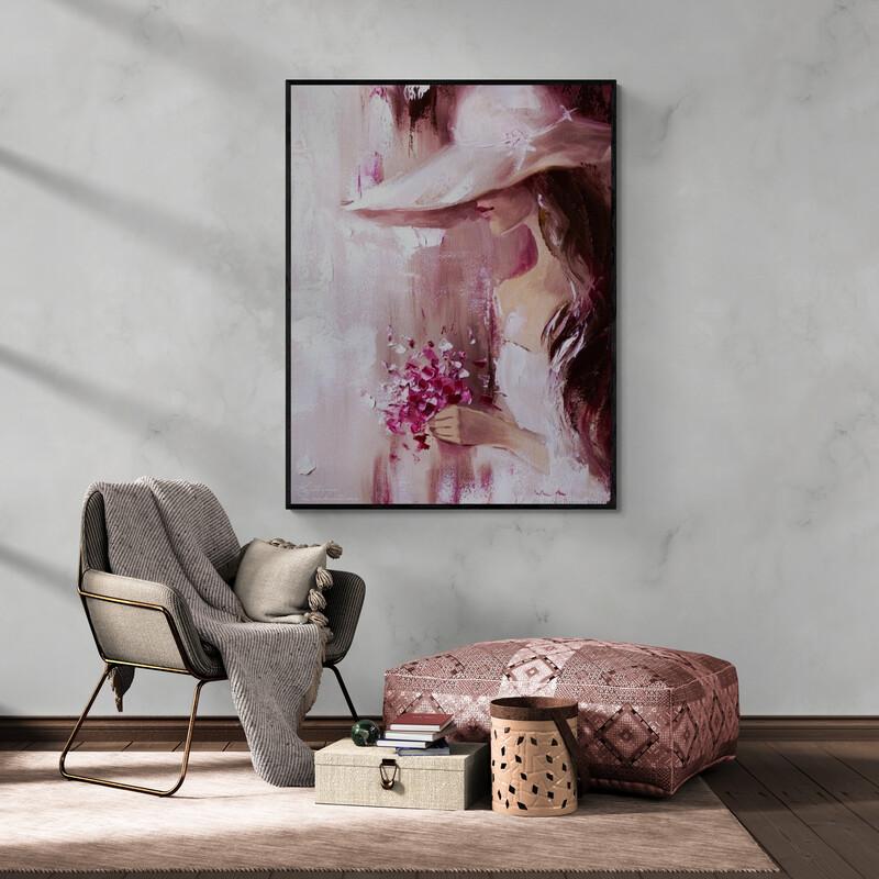 Tableau Fleurs Roses