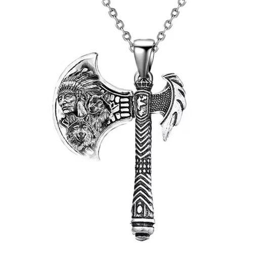 Collier avec Pendentif Hache Viking