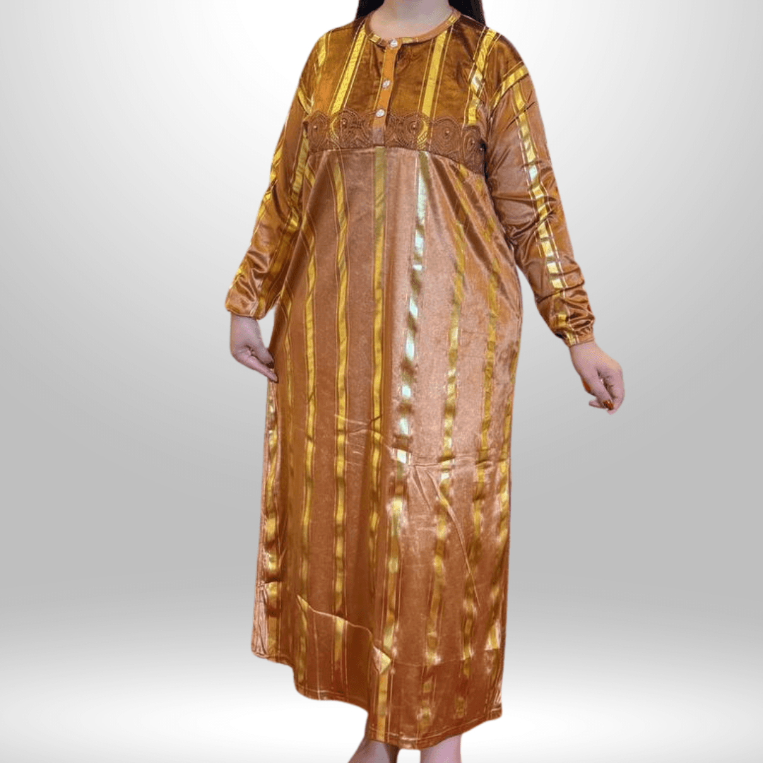 Gandoura Robe Élégante et Traditionnelle pour Femmes Détails Raffinés Caftan Relax ,
