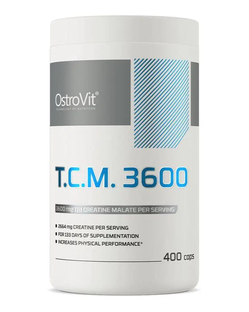 T.C.M Creatine Malate 3600 mg 400 Caps - Force, Récupération & Performance