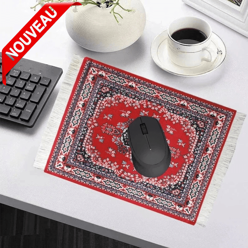 Tapis de Souris Oriental - Tapis de Souris Ergonomique de Luxe avec Motif Oriental pour Pc Usages Multiples Comme Tapis de Tasse