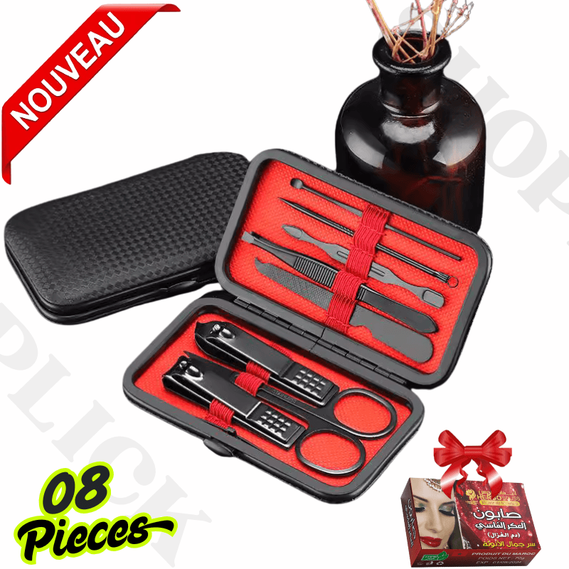 Coupe-ongles portable 8 pièces Ensemble de coupe-ongles ménager neuf, outil, coupe en acier inoxydable