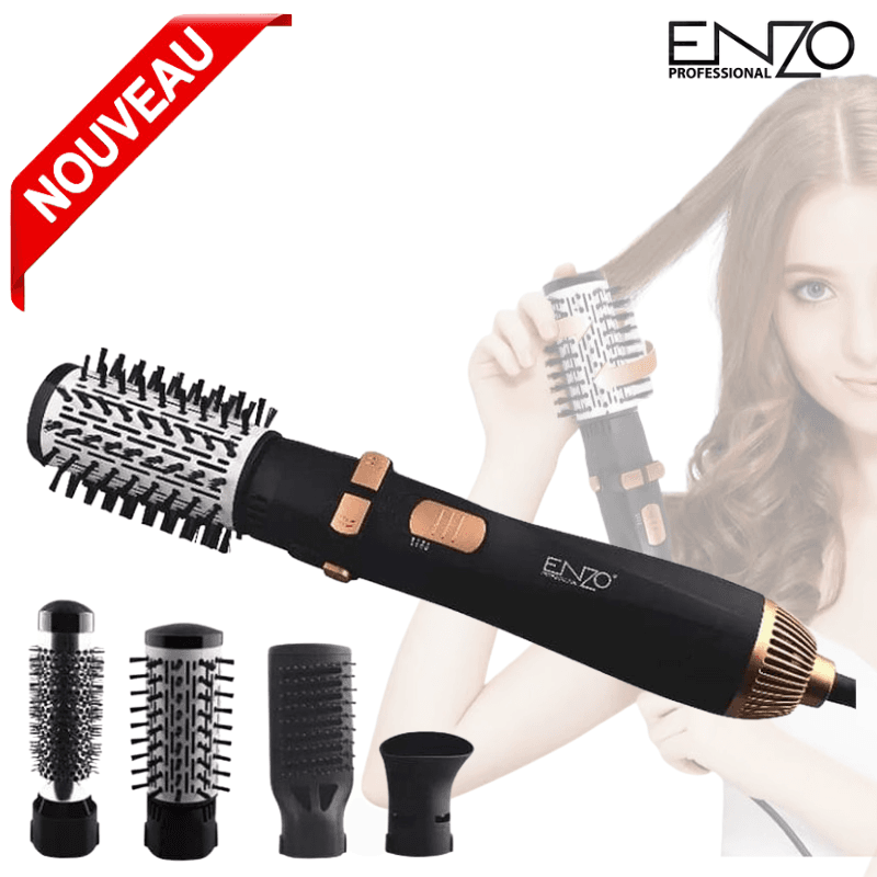 Brosse à air chaud et sèche-cheveux professionnel 4 en 1 Volumisante Rotative à Air de Beauté à Domicile EN-746