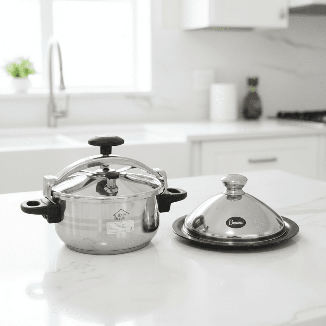 Cocotte Inox 6 Litres + Tajine 30 cm Inox avec Couvercle – Haute Résistance et Design Élégant