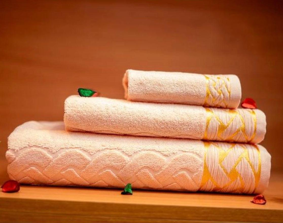 Cassilia G050 Pack 3 Serviettes 100% Coton Saumon