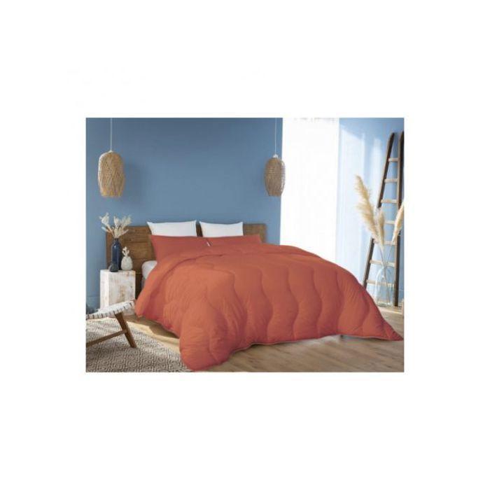 Couette Microfibre Antiallergique Orange Kasbah 2 Places (220x240 cm) + 2 Taies Offertes