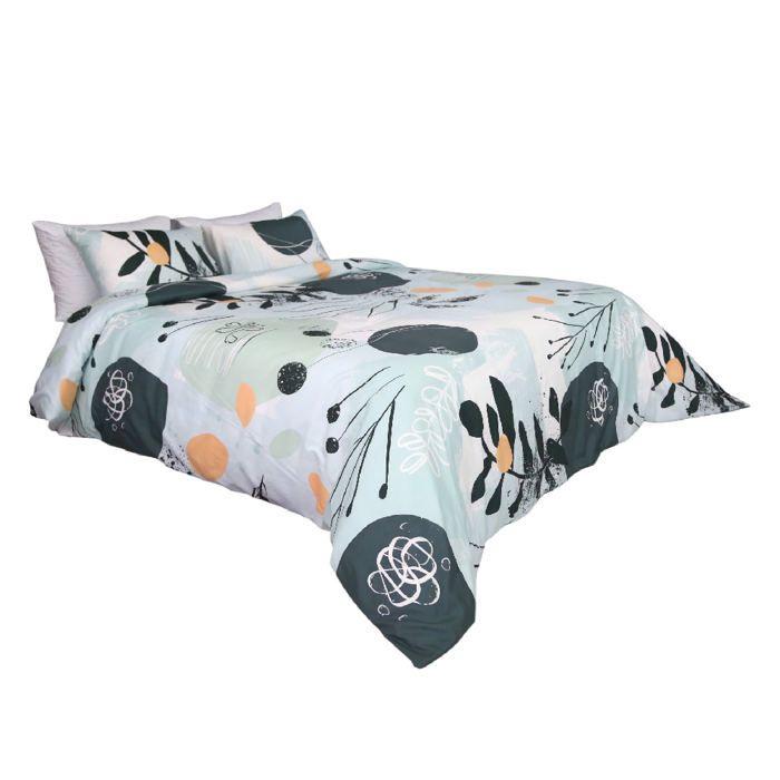 Housse de Couette Feuillage Enchanté - 160x220 cm // Doux & Antiallergique