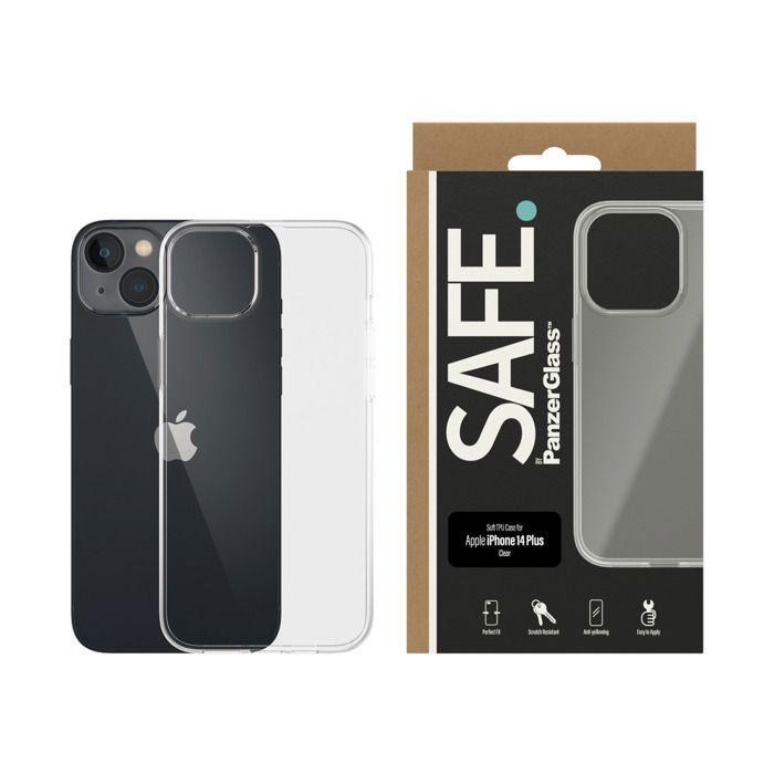 SAFE Coque de protection transparente en TPU pour iPhone 14 Plus