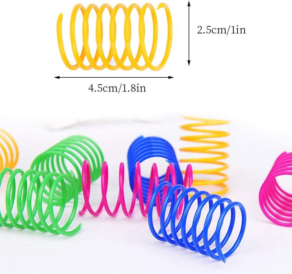 Cat Spring Toys – Bouncy Plastic Coil Set for Active Play (4 Pack)